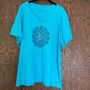 NWOT LIFE IS GOOD TEE. NEVER WORN